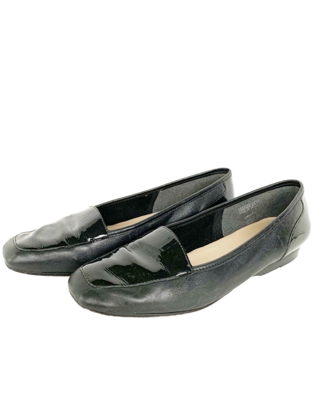 Enzo Angiolini Liberty Square Toed
Leather/Patent Leather Loafers Flats Size 6.5